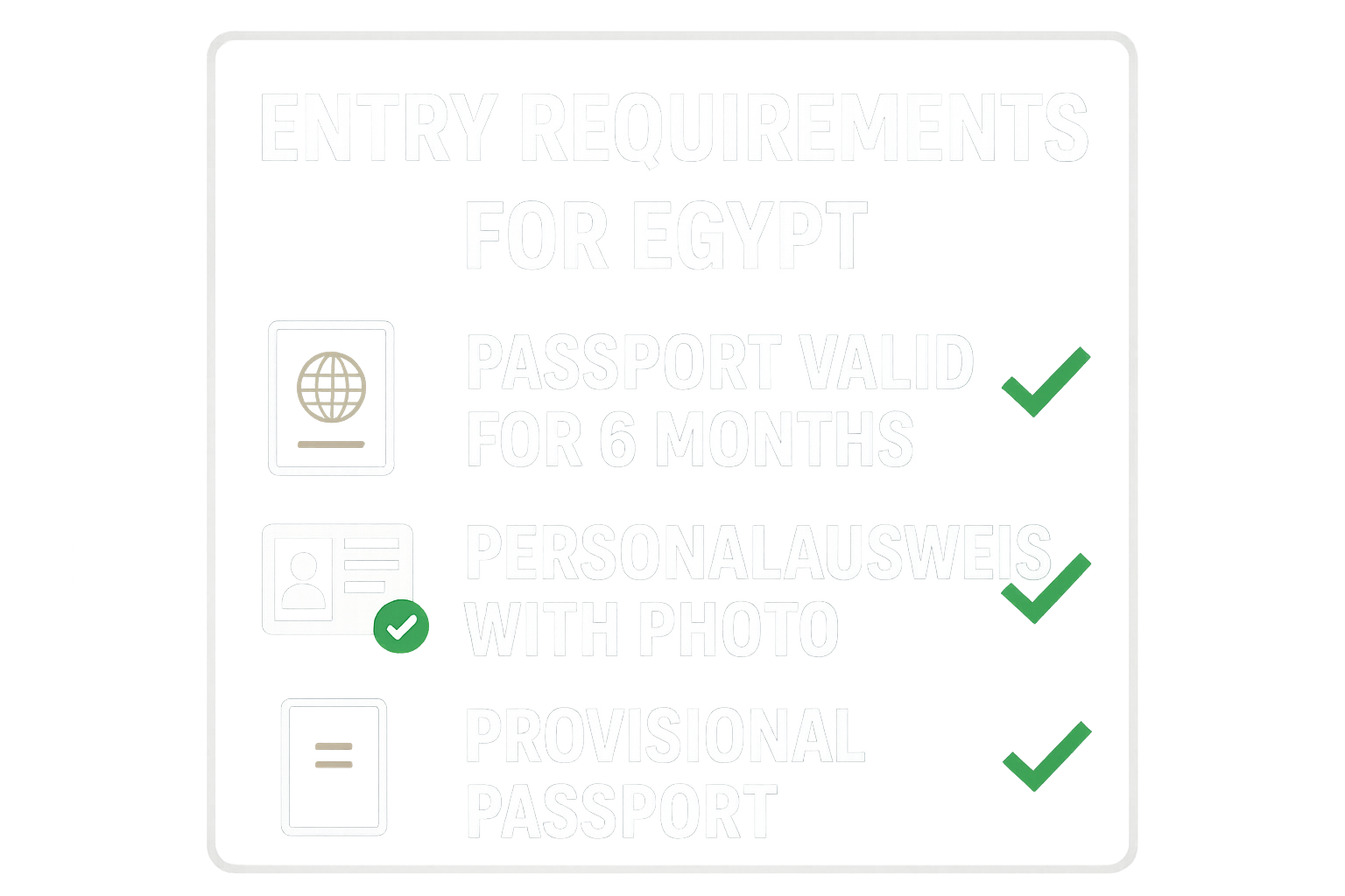 Reisedokumente Ägypten